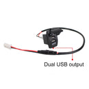 2 PCS Switch Type Dual USB 3.1A Car Charger 12-24V (Red Light)