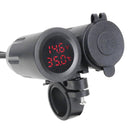 3 PCS Dual USB 3.1A Car Charger 9-30V with Temperature Voltage Holder(Red Light)