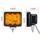 2 PCS ZS-7013 3 inch 9LEDs Strobe Waterproof Car / Truck Warning Light (Green Light)