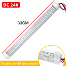 2 PCS ZS-3332 24V High Bright 48LEDs RV Dome Light Cabin Light Bar