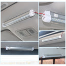 2 PCS ZS-3332 24V High Bright 48LEDs RV Dome Light Cabin Light Bar