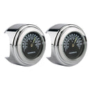 2 PCS Motorcycle 22-25mm Handlebar Thermometer (Black)