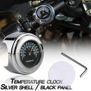 2 PCS Motorcycle 22-25mm Handlebar Thermometer (Black)