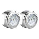 2 PCS Motorcycle 22-25mm Handlebar Thermometer (White)