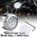 2 PCS Motorcycle 22-25mm Handlebar Thermometer (White)