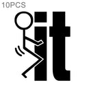 10 PCS Car Body Bumper IT FUNNY JDM Vinyl Decal Window Reflective Sticker, Size: 13x10cm (Black)