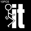 10 PCS Car Body Bumper IT FUNNY JDM Vinyl Decal Window Reflective Sticker, Size: 13x10cm (White)