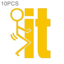 10 PCS Car Body Bumper IT FUNNY JDM Vinyl Decal Window Reflective Sticker, Size: 13x10cm (Yellow)