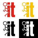 10 PCS Car Body Bumper IT FUNNY JDM Vinyl Decal Window Reflective Sticker, Size: 13x10cm (Yellow)