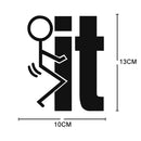 10 PCS Car Body Bumper IT FUNNY JDM Vinyl Decal Window Reflective Sticker, Size: 13x10cm (Yellow)