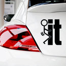 10 PCS Car Body Bumper IT FUNNY JDM Vinyl Decal Window Reflective Sticker, Size: 13x10cm (Yellow)