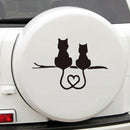 20 PCS Car Body Bumper Cat Vinyl Decal Window Sticker, Size: 17.8x10.8cm (Black)