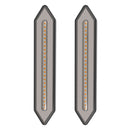 2 PCS Heavy Truck 100LED Two-color Running Water Light Guide Brake Steering Tail Rear Bumper Light