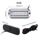 2 PCS MK-027 Ship / Yacht 10-30V 27LEDs Waterproof Stainless Steel Underwater Light(Green Light)