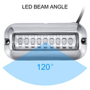 2 PCS MK-027 Ship / Yacht 10-30V 27LEDs Waterproof Stainless Steel Underwater Light(Green Light)