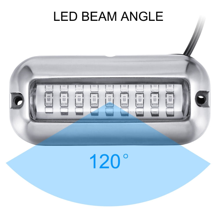 2 PCS MK-027 Ship / Yacht 10-30V 27LEDs Waterproof Stainless Steel Underwater Light(Blue Light)