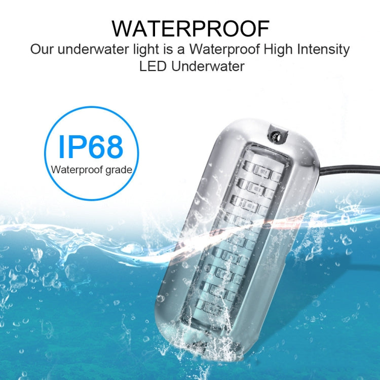 2 PCS MK-027 Ship / Yacht 10-30V 27LEDs Waterproof Stainless Steel Underwater Light(Blue Light)
