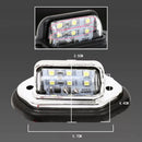 2 PCS MK-257 Car Van Bus Trailer LED Taillight Side Light 12-30V 6LEDs License Plate Light (Black)