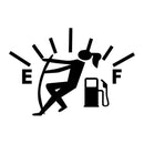 10 PCS Female Pull Fuel Tank Pointer To Full Hellaflush Reflective Vinyl Car Sticker (Black)
