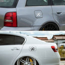 10 PCS Female Pull Fuel Tank Pointer To Full Hellaflush Reflective Vinyl Car Sticker (White)
