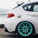 10 PCS Female Pull Fuel Tank Pointer To Full Hellaflush Reflective Vinyl Car Sticker (White)