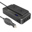 DC12V 200W AC110V Car Smart Multi-functional Digital Display Inverter, US Plug