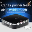 XJ-005 Car Solar Energy Negative Ion Smart USB Air Purifier (White)