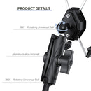 ZH-1558B1 Motorcycle Rear Mirror X-shape Aluminum Alloy Phone Holder