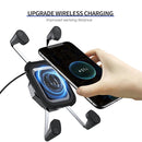 ZH-1558A2 Motorcycle Handlebar X-shape Aluminum Alloy Qi Wireless Charging Phone Holder