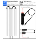 Y12 Cigarette Lighter Car Colorful RGB Foot LED Atmosphere Light