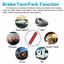 2 PCS Heavy-duty Truck Trailer 100LED Light Guide Two-color Brake Light