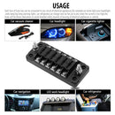 CS-978A1 FB1901 1 In 6 Out Independent Positive Negative Fuse Box without Fuse Piece for Auto Car Truck Boat
