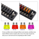 ZH-979A2 FB1904 1 In 1 Out 12 Ways No Distinction Positive Negative Fuse Box with 24 Fuses for Auto Car Truck Boat