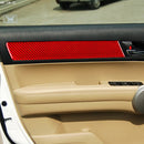 4 PCS Set for Honda CRV 2007-2011 Carbon Fiber Car Interior Door Panel Trim Decorative Sticker,Left and Right Drive Universal (Red)