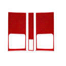 3 PCS Set for Honda CRV 2007-2011 Carbon Fiber Car Central Control Air Outlet Panel Decorative Sticker,Left and Right Drive Universal (Red)