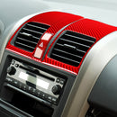 3 PCS Set for Honda CRV 2007-2011 Carbon Fiber Car Central Control Air Outlet Panel Decorative Sticker,Left and Right Drive Universal (Red)