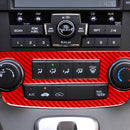 2 PCS Set for Honda CRV 2007-2011 Carbon Fiber Car Central Control CD Volume Switch Frame Decorative Sticker,Left and Right Drive Universal (Red)