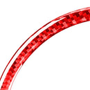 4 PCS Set for Honda CRV 2007-2011 Carbon Fiber Car Door Horn Ring Decorative Sticker,Left and Right Drive Universal (Red)