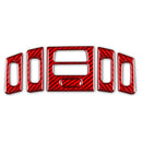 5 PCS Set for BMW 3 Series E90 High Matching Carbon Fiber Car Air Outlet Decorative Sticker,Left and Right Drive Universal(Red)