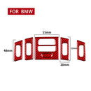 5 PCS Set for BMW 3 Series E90 High Matching Carbon Fiber Car Air Outlet Decorative Sticker,Left and Right Drive Universal(Red)