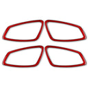 4 PCS Set for BMW 3 Series E90 Carbon Fiber Car Door Handle Decorative Sticker,Left and Right Drive(Red)