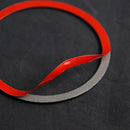 2 PCS Set for BMW 3 Series E90 Carbon Fiber Car Horn Circle Decorative Sticker (Red)
