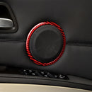 2 PCS Set for BMW 3 Series E90 Carbon Fiber Car Horn Circle Decorative Sticker (Red)