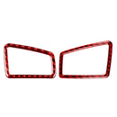 2 PCS Set for BMW 3 Series E90 Carbon Fiber Car Instrument Air Outlet Decorative Sticker,Left Drive (Red)