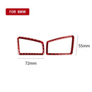 2 PCS Set for BMW 3 Series E90 Carbon Fiber Car Instrument Air Outlet Decorative Sticker,Left Drive (Red)