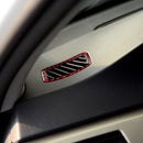 2 PCS Set for BMW 3 Series E90 Carbon Fiber Car Instrument Air Outlet Decorative Sticker,Left Drive (Red)