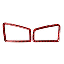 2 PCS Set for BMW 3 Series E90 Carbon Fiber Car Instrument Air Outlet Decorative Sticker,Right Drive (Red)
