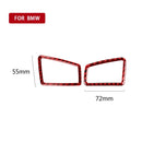 2 PCS Set for BMW 3 Series E90 Carbon Fiber Car Instrument Air Outlet Decorative Sticker,Right Drive (Red)
