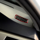 2 PCS Set for BMW 3 Series E90 Carbon Fiber Car Instrument Air Outlet Decorative Sticker,Right Drive (Red)