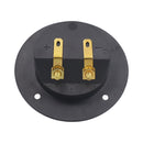 2 in 1 / Set Car Double Binding Round Gold Plate Push Spring Loaded Jacks Speaker Box